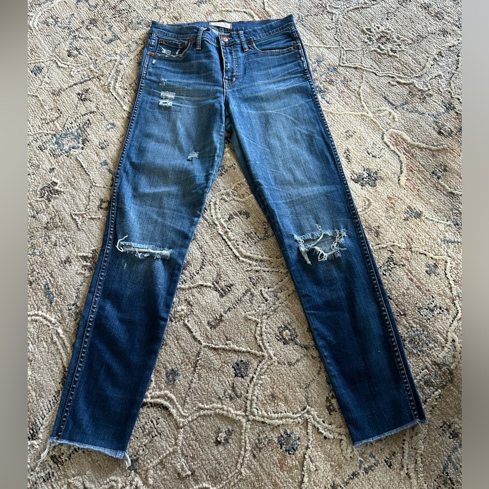 Madewell High Riser Distressed Skinny Jeans